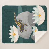 Midnight Pond Fire Salamander シェルパブランケット (正面(横))