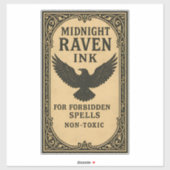 Midnight Raven Ink - Halloween Apothecary Label シール (シート)