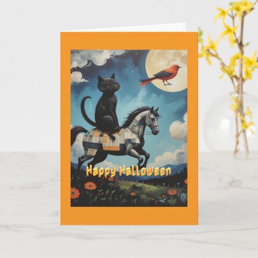 Midnight Ride: Black Cat & Wingless Wonder カード (黄色い花)