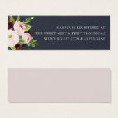 Midnight Romanceブライダルレジストリ挿入カード (正面&裏面)