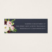 Midnight Romanceブライダルレジストリ挿入カード (正面)