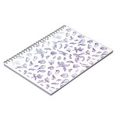 Midnight Rose Petals: Modern Line Art Notebook ノートブック (左側)