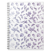 Midnight Rose Petals: Modern Line Art Notebook ノートブック (正面)