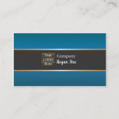 Midnight Sapphire & Brushed Gold Obsidian Business 名刺 (裏面)