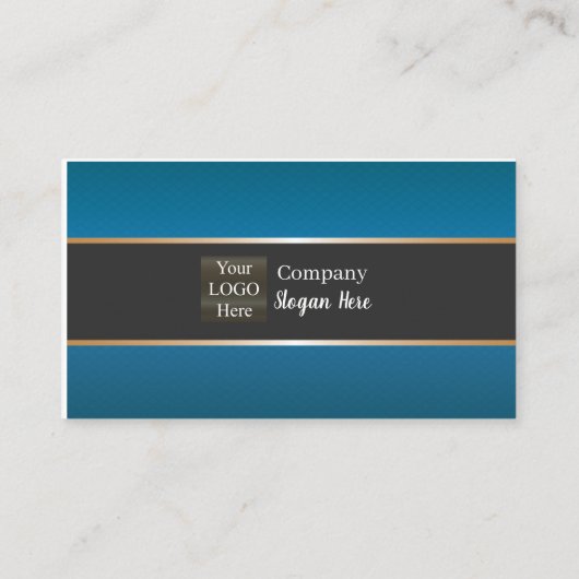 Midnight Sapphire & Brushed Gold Obsidian Business 名刺 (裏面)