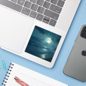 Midnight Shore - Square Vinyl シール (ノートパソコンとiPhone)