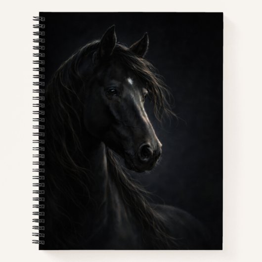 Midnight Sky | Horse Art | Notebook ノートブック (正面)