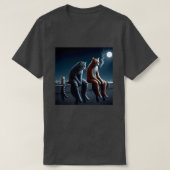 Midnight Smoking Cats Meme Art Funny Mood T-Shirts Tシャツ (デザイン正面)