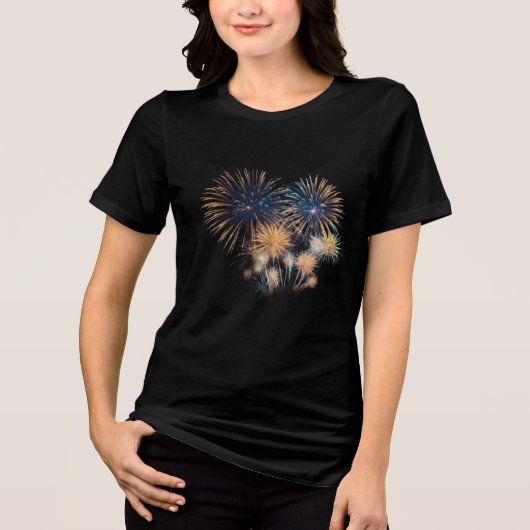 Midnight Spark: 花火 2026 長袖Tシャツ トライブレンドＴシャツ (正面)