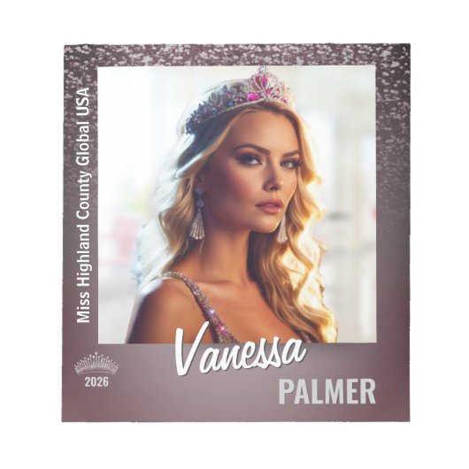 Midnight Sparkleタイトルホルダーオートグラフメモ帳 ノートパッド (正面)