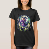 "Midnight Spells" Witch Graveyard Shirt Tシャツ (正面)