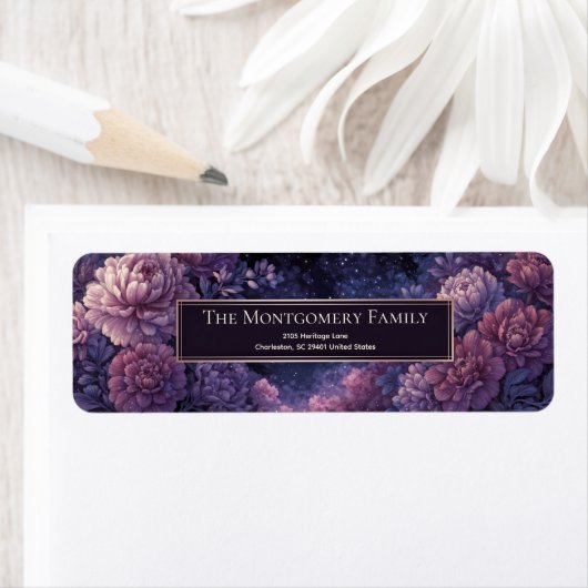 Midnight Stardust Celestial Mum Frame ラベル (インサイチュ)