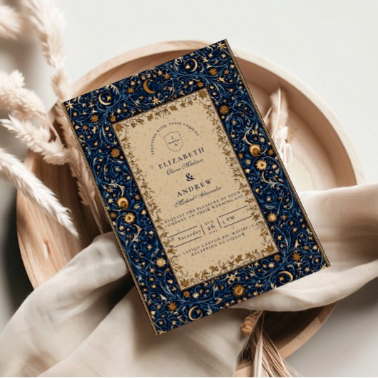 Midnight Stars Celestial Wedding 招待状