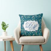 Midnight Teal Wedding Keepsake Throw Pillow クッション (椅子)