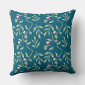 Midnight Teal Wedding Keepsake Throw Pillow クッション (裏面)