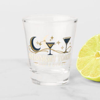 Midnight Toast Shot Glass – Elegant Cocktail Desig ショットグラス