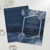 Midnight Tropical Palms Moody Blue ID1322