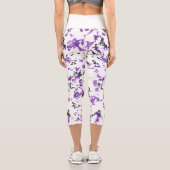 Midnight Warrior: Black & Purple Camo Yoga Capris カプリレギンス (裏面)