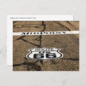 Midpoint Route 66標識-アドリアン、テキサス州 ポストカード (正面/裏面)