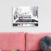 Midsomer Nortonの雪 キャンバスプリント (インサイチュ (リビング))