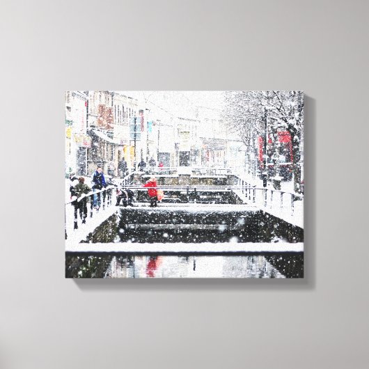 Midsomer Nortonの雪 キャンバスプリント (正面)