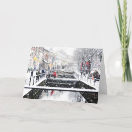 Midsomer Norton、北のサマセット州、イギリスの雪 シーズンカード