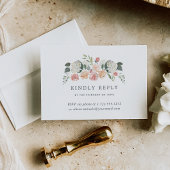 Midsummerフローラ電話または電子メールRSVPカード 出欠カード