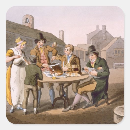 Midsummer Eve, 「ヨークシャーの衣装」彫刻から スクエアシール (正面)