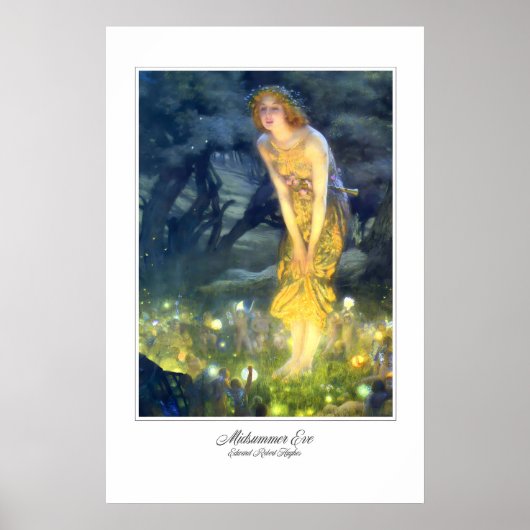 Midsummer Eve Art Print Fairies, Elves, Magic ポスター (正面)