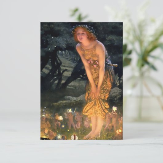 “Midsummer Eve” by Edward Robert Hughes サンキューカード (スタンド正面)