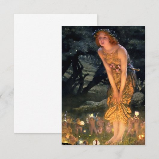 “Midsummer Eve” by Edward Robert Hughes サンキューカード (正面/裏面)