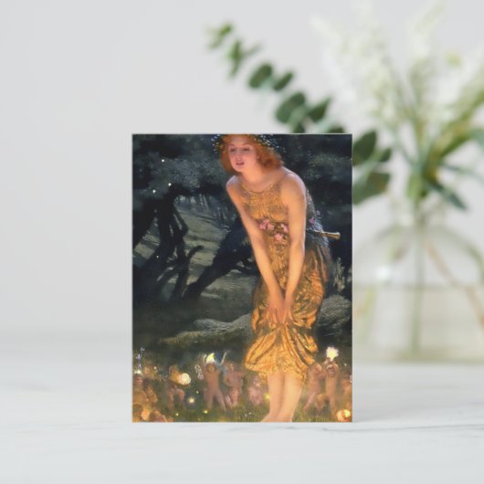 “Midsummer Eve” by Edward Robert Hughes ポストカード (スタンド正面)