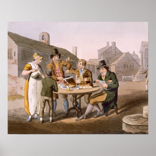 Midsummer Eve, from `Costume of Yorkshire' engrave ポスター (正面)