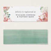 Midsummer Floral Bridal Registry Insert Cards (正面&裏面)