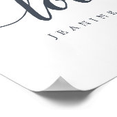 Midsummer Floral Cheers to Love Wedding Sign ポスター (角)