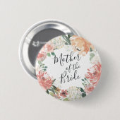 Midsummer Floral Mother of the Bride 缶バッジ (正面&裏面)