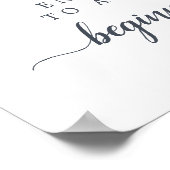 Midsummer Floral Wedding Dessert Table Sign ポスター (角)