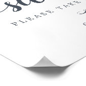 Midsummer Floral Wedding Dessert Table Sign ポスター (角)