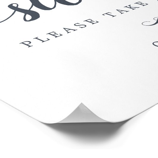 Midsummer Floral Wedding Dessert Table Sign ポスター (角)