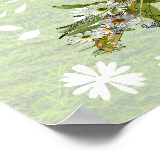 Midsummer Spring flowers ポスター (角)