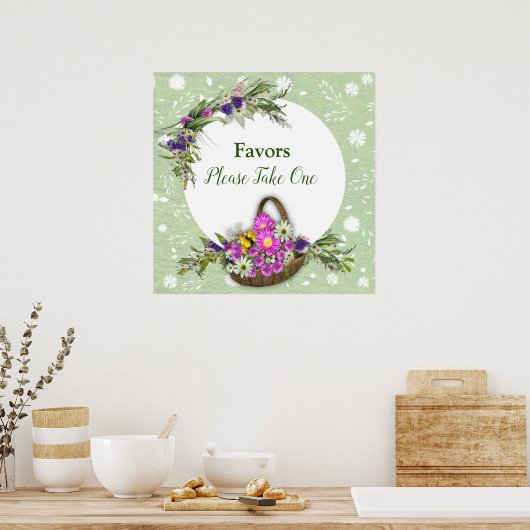 Midsummer Spring flowers ポスター (キッチン)