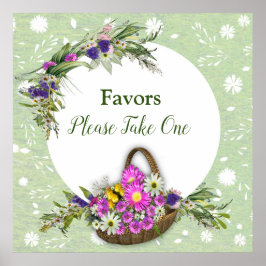 Midsummer Spring flowers ポスター