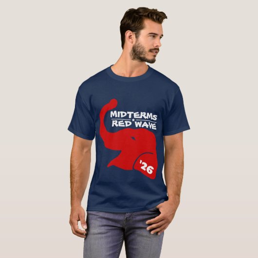 MIDTERMS 2026 RED WAVE Tシャツ (正面フル)