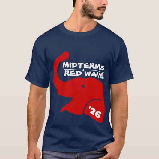 MIDTERMS 2026 RED WAVE Tシャツ (正面)