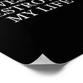 Midwest Emo Destroyed My Life Funny Emo Quote ポスター (角)