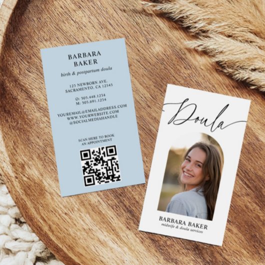 Midwife Birth Postpartum  Doula Photo Arch QR CODE 名刺