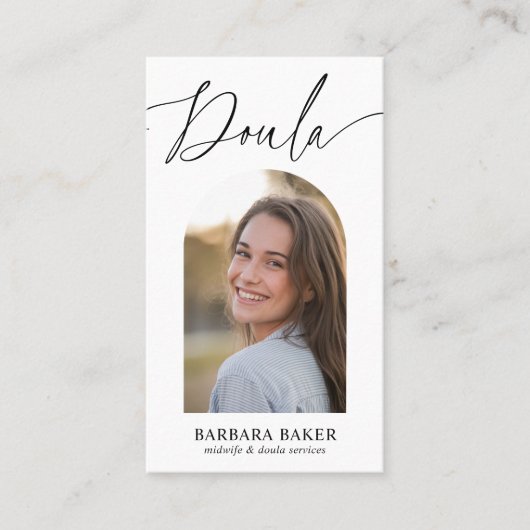 Midwife Birth Postpartum  Doula Photo Arch QR CODE 名刺 (正面)