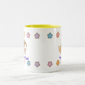 Miekoのための炊飯器および茶ポットのマグ ツートーンマグカップ (中央)