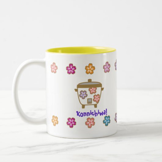 Miekoのための炊飯器および茶ポットのマグ ツートーンマグカップ (左)