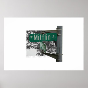 Mifflinの通りマディソン、ウィスコンシン ポスター